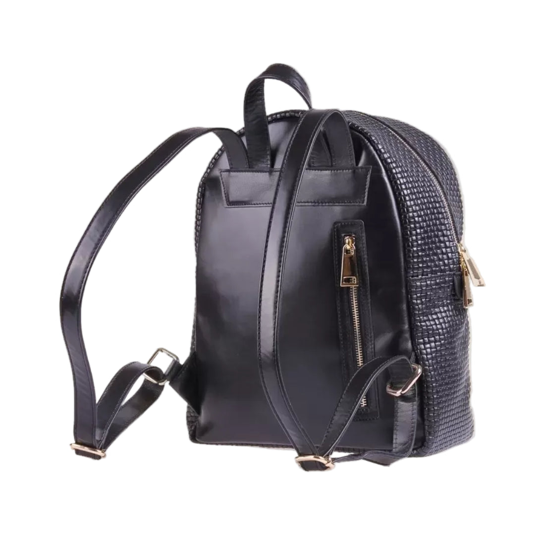 Zaino Donna Fiorella Intrecciato Nero
