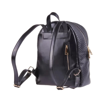 Zaino Donna Fiorella Intrecciato Nero