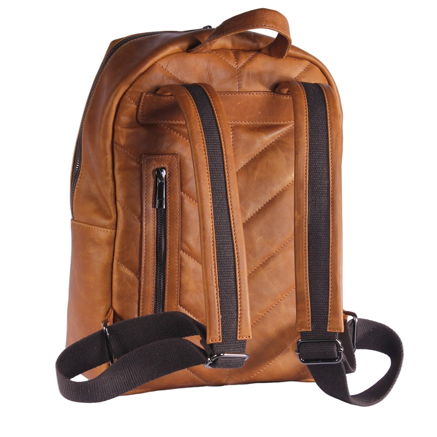 Fiore Vertical - Zaino in Cuoio Effetto Vintage