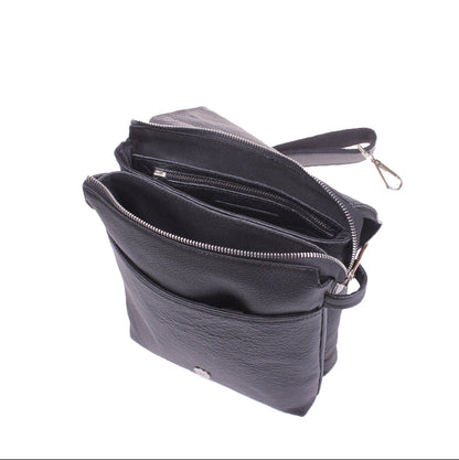 Zeus - Borsello Uomo in Vera Pelle Nero